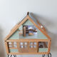 Wooden dollhouse, revamped, furnished, vintage French