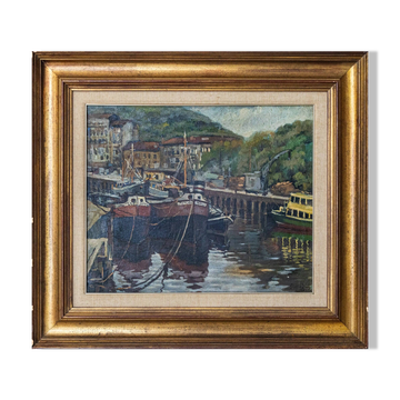 Impressionist Painting - Harbour Scene