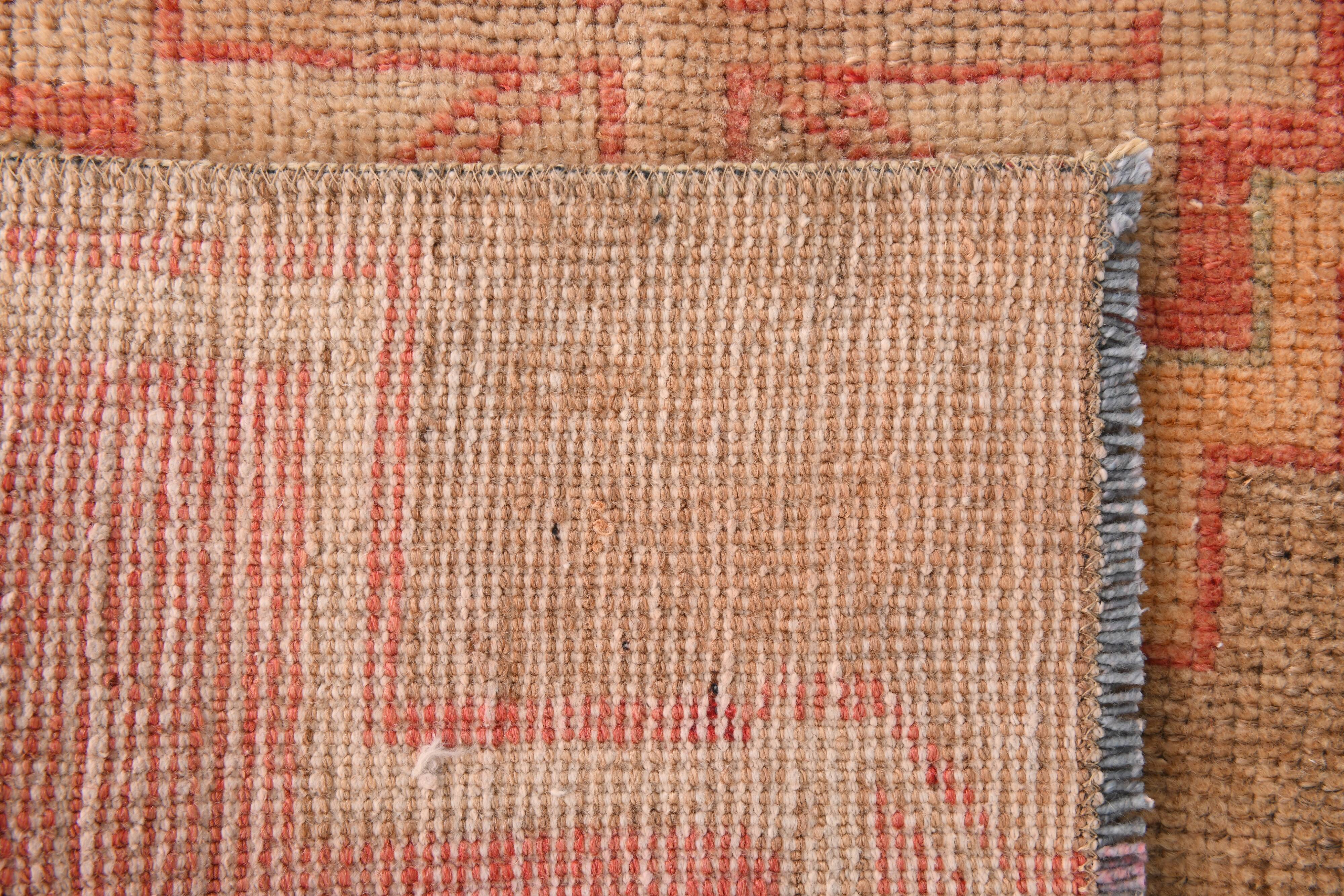 Tapis persan de couloir vintage rouge et marron