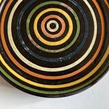 XXL empty target pocket dish in glazed earthenware from Marnaz 1950