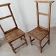 Paire de chaises anciennes prie Dieu XIXeme