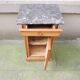 Antique Louis Philippe bedside table in wood and marble.
