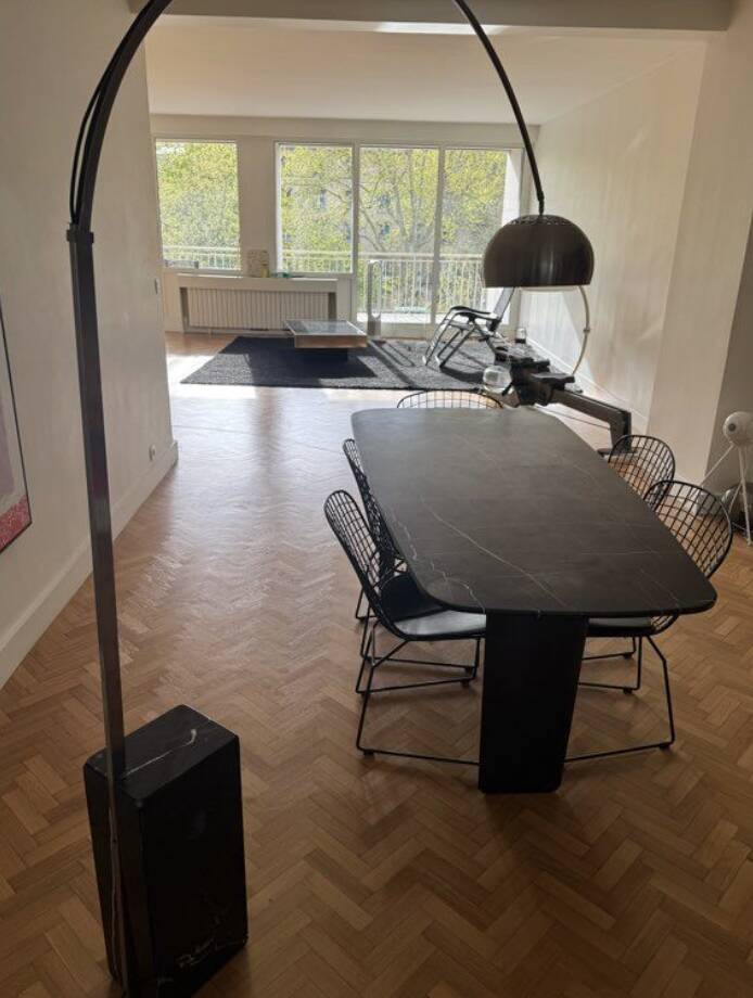 Arco floor lamp black marble