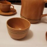 Coffee service or tea in Sarguemine sandstone from the 'Art Workshop of Lorraine'
