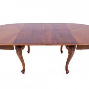 Large extendable table with eight chairs, late 19th century, France. After renovation.