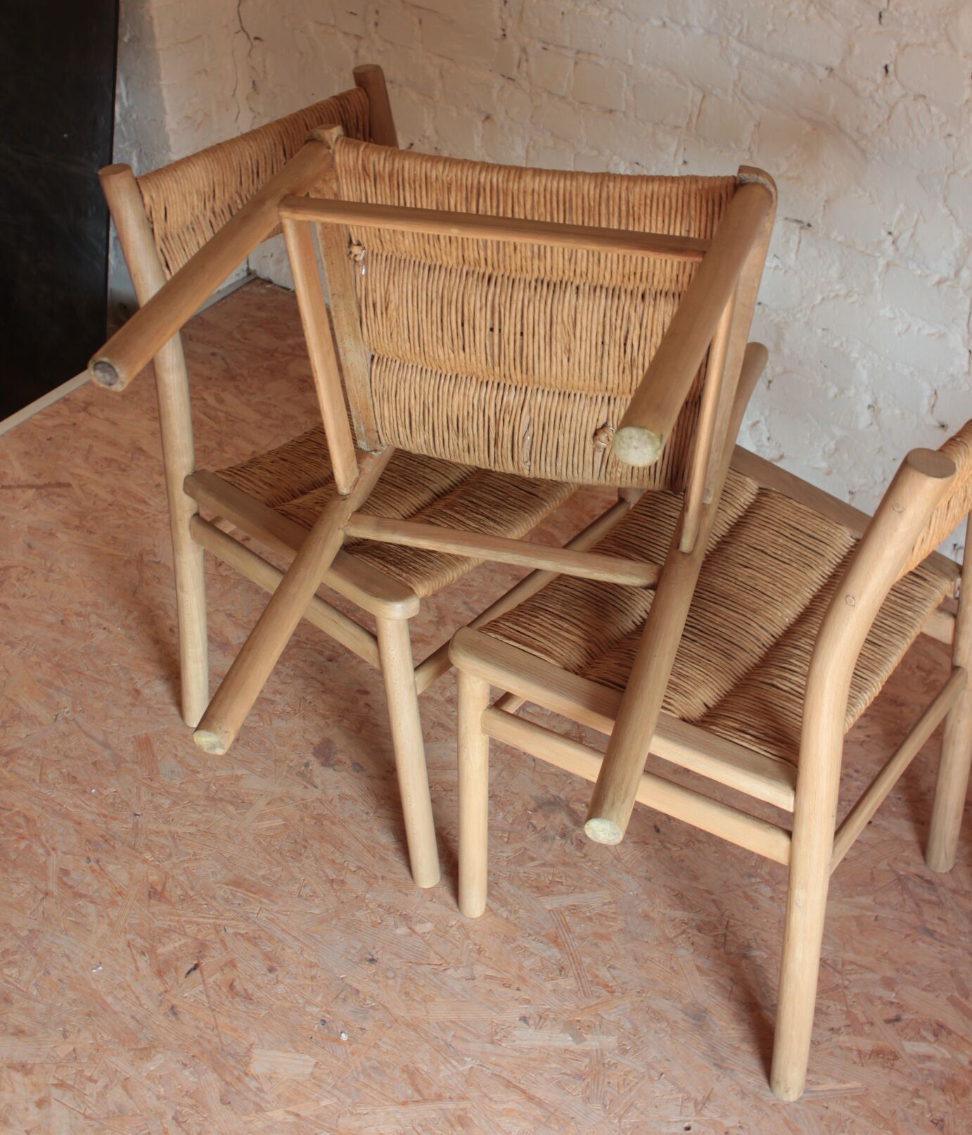 Set of 4 vintage chairs "weekend" by Pierre Gautier Delaye 1955