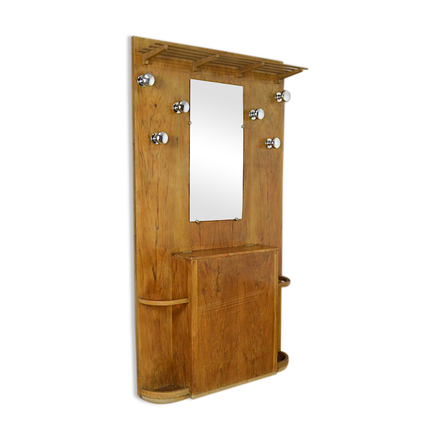 Art-deco cloakroom in walnut 1930/1940