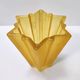 Art Deco Star Shaped Yellow Glass Vase Attributed to Pierre D'Avesn for Dau