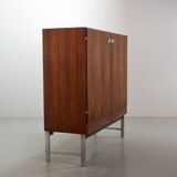 Fristho Franeker Vintage Design Rosewood Cabinet with Glass Handgrips 60s
