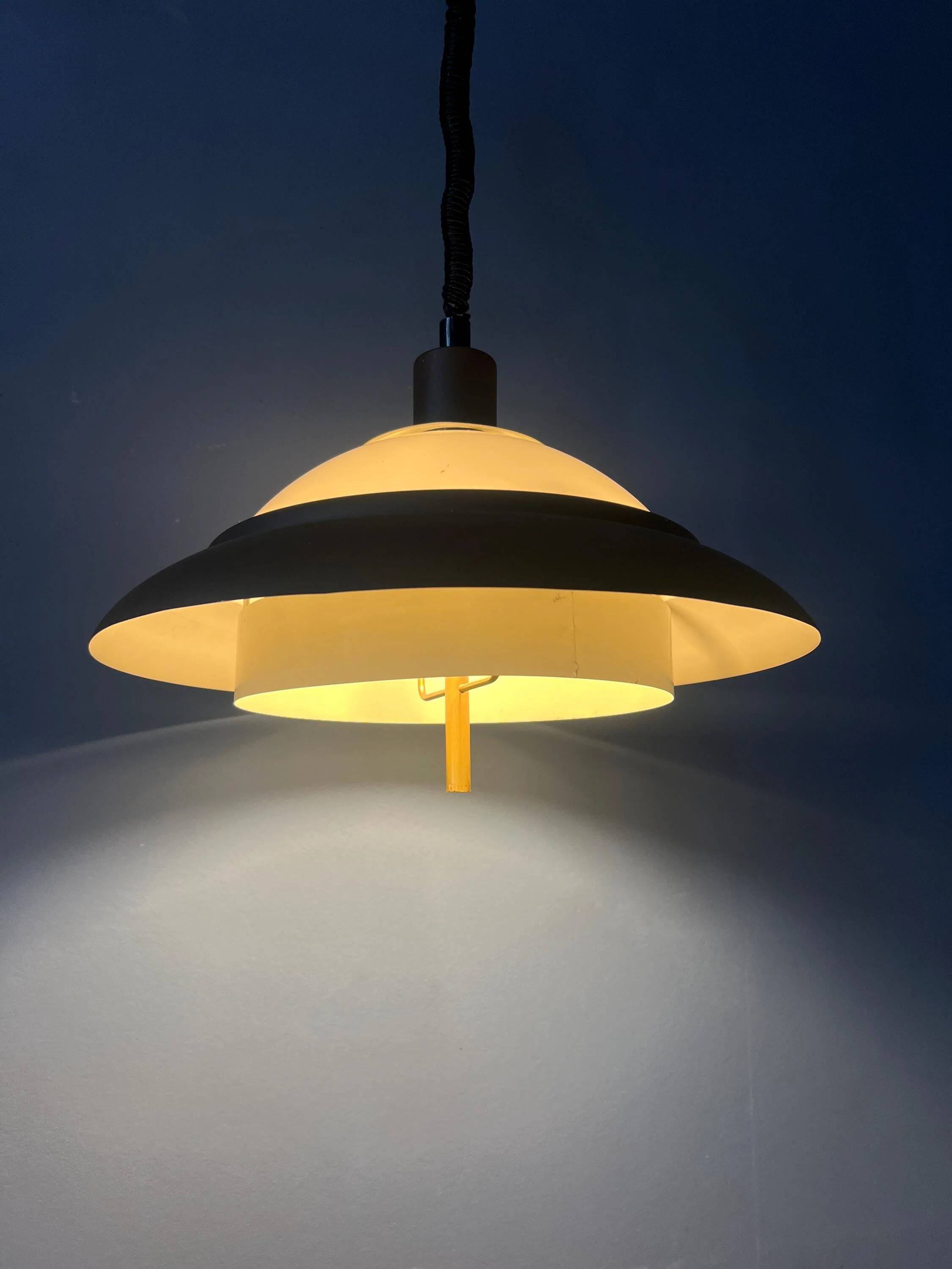Mid-century brown and beige Dijkstra Space Age suspension