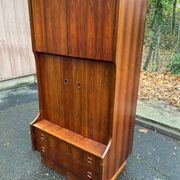 Scandinavian teak wardrobe, circa 1950, 91x65x183cm