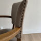 Bridge chair vintage grey velvet