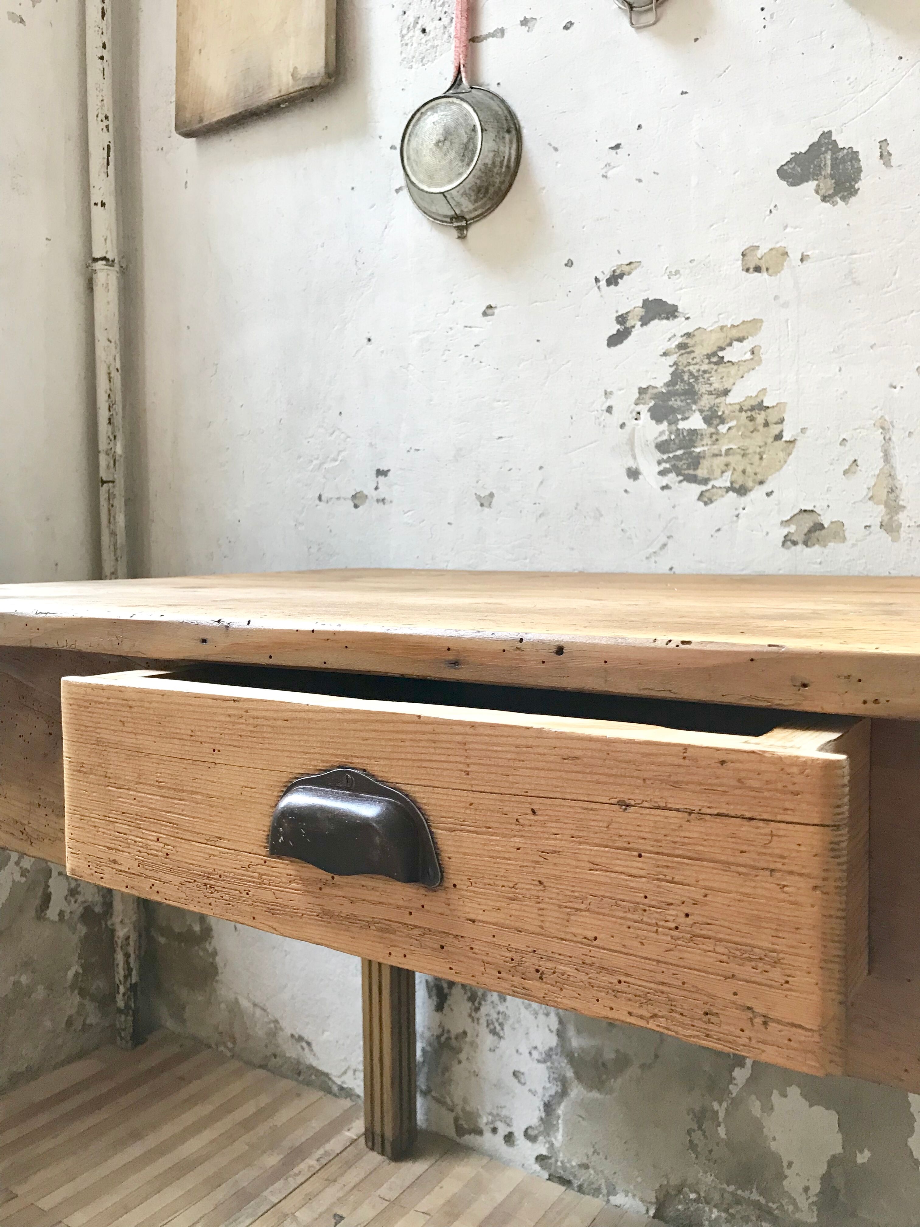 Vintage pine farm table