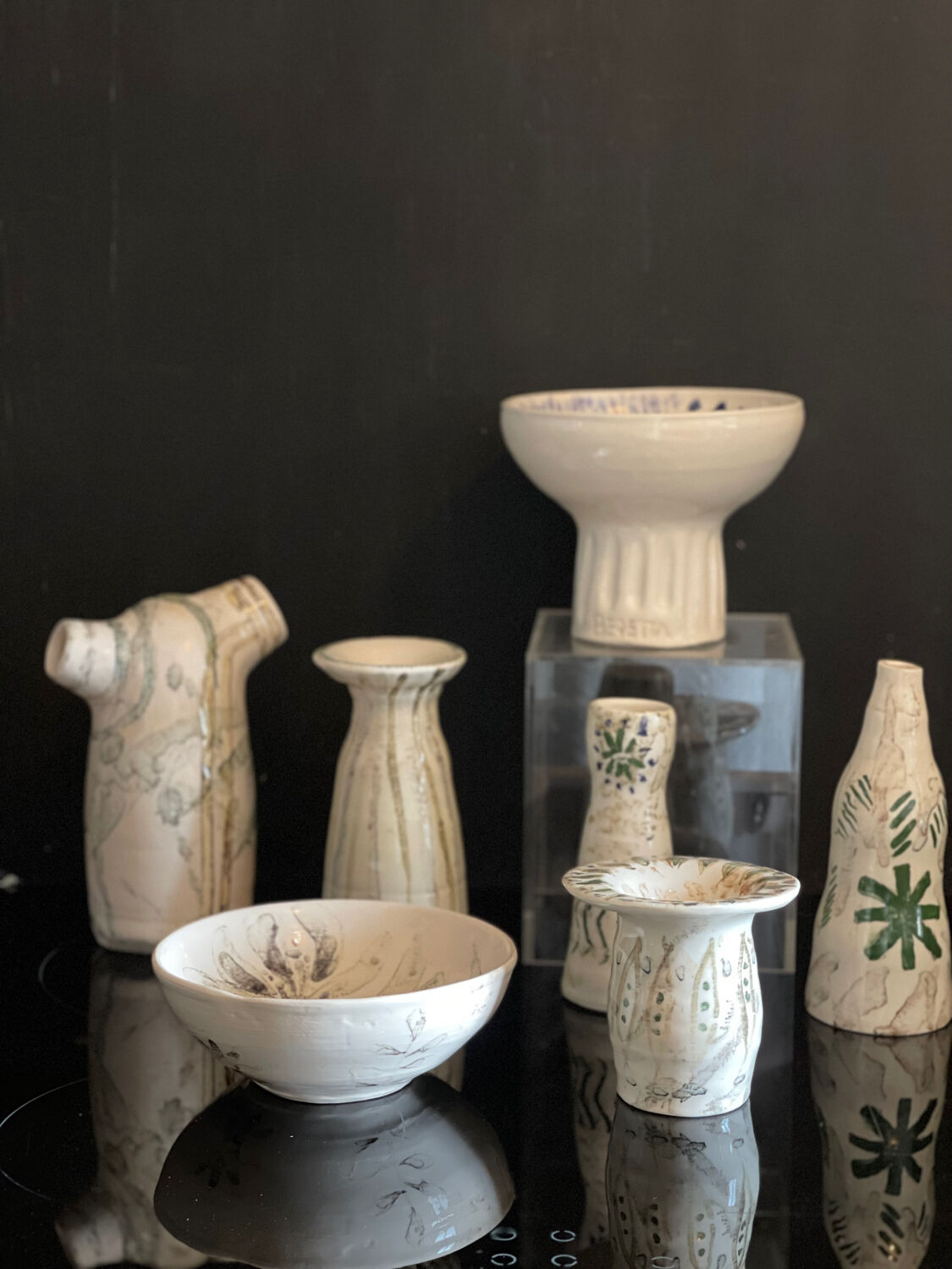 Ceramics signed Beretta Vallauris