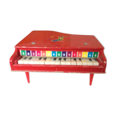 Piano à queue et en bois rouge des années 60 marque Mundia
