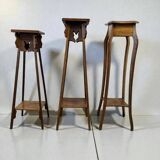 Vintage high side table in wood / plant table / shelf