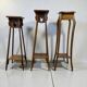 Vintage high side table in wood / plant table / shelf