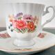 Coffee cup flowers autumn