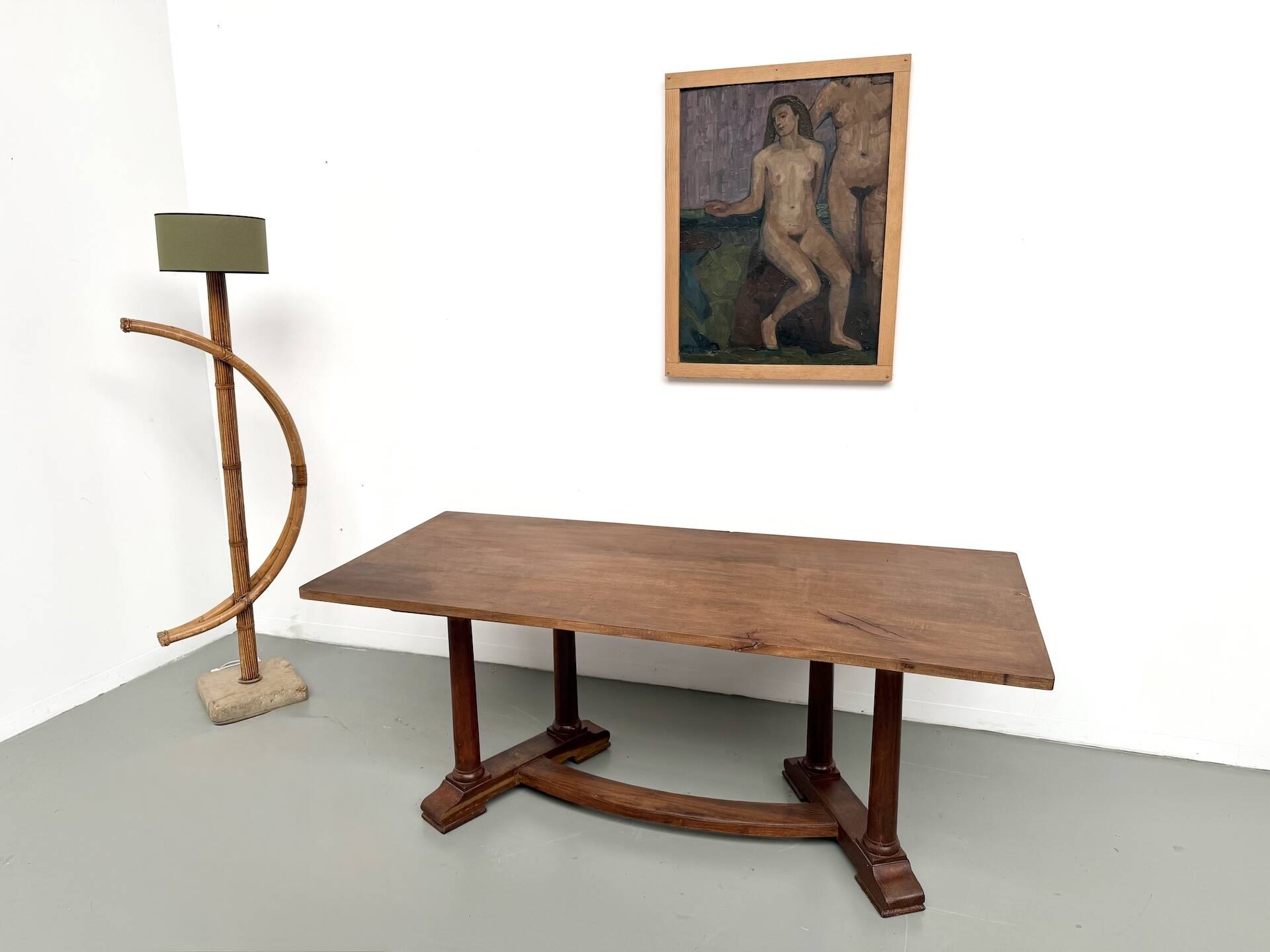 Art Deco dining table or desk in oak and beech – 1930s