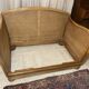 Vintage sofa in cannage and wood 1960