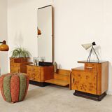 Jindrich Halabala dressing table and bedside tables for Up Zavody 1950
