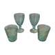 Set of 4 moulded glass glasses – vintage style