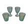 Set of 4 moulded glass glasses – vintage style