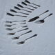 Fish service and its 6 silver-plated metal cutlery in the crossed ribbons model.