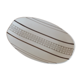 Vintage earthenware ravier from Longchamp geometric décor