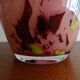 La rochere glassware vase in pink and multi-colored multi-layered glass signed