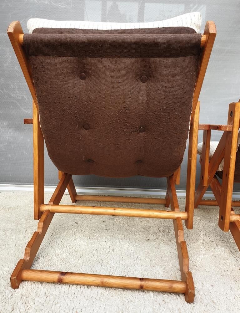 Pair of Kon-Tiki armchairs by Gillis Lundgren 1980's