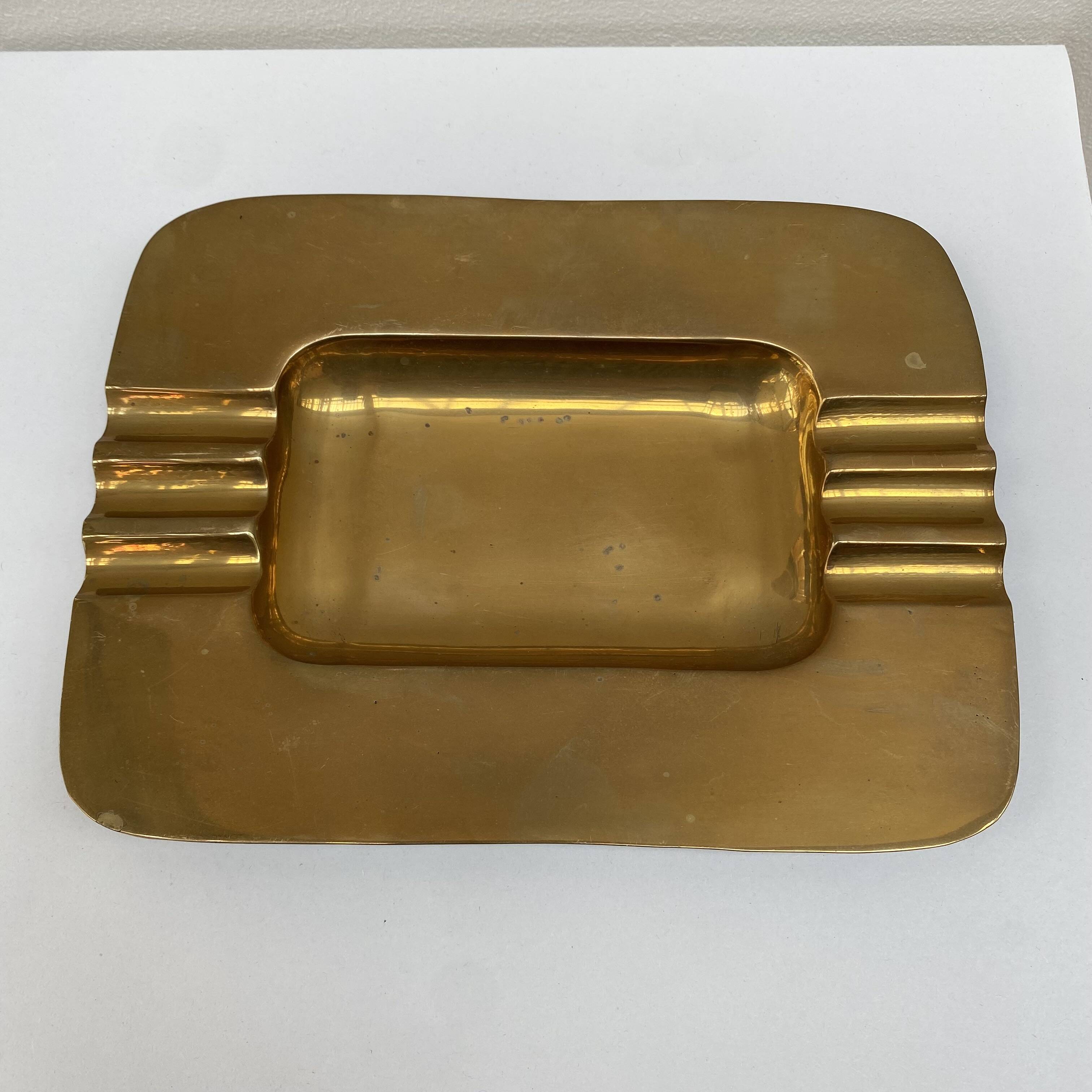 Art Deco ashtray in solid brass