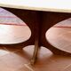 Table basse ovale marbre et palissandre