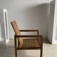 Fauteuil en bois naturel (teck) design minimaliste