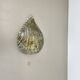 Vintage Murano gold Ice Glass Metal Wall Light by Kaiser Leuchten, Germany 1970s