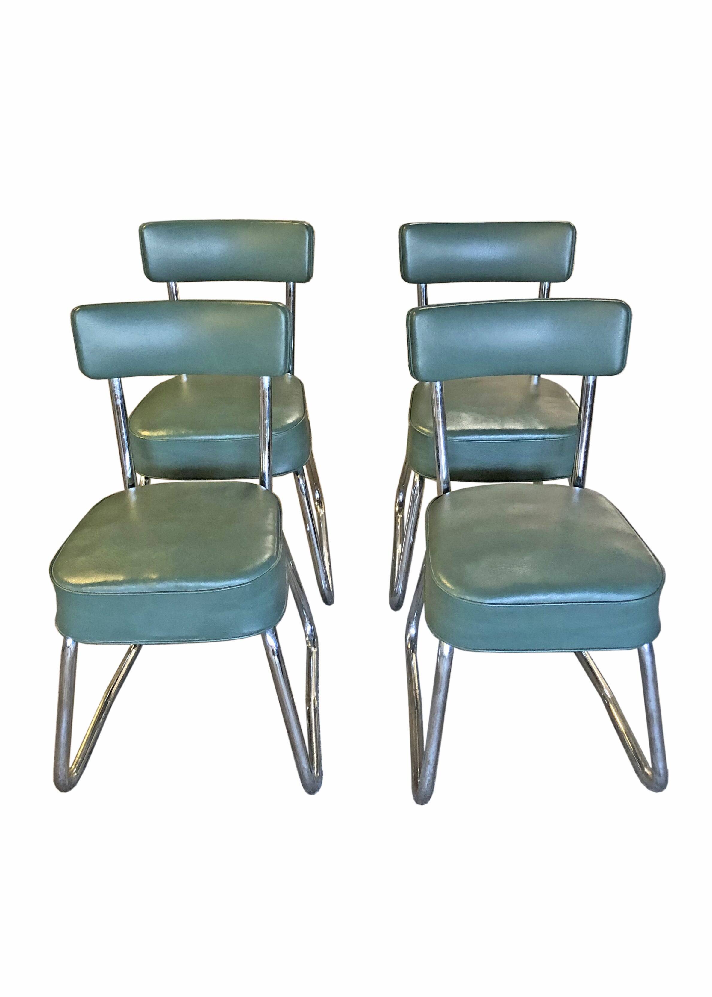Set of 4 Ronéo Pullman chairs, Bauhaus 1950