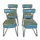 Set of 4 Ronéo Pullman chairs, Bauhaus 1950