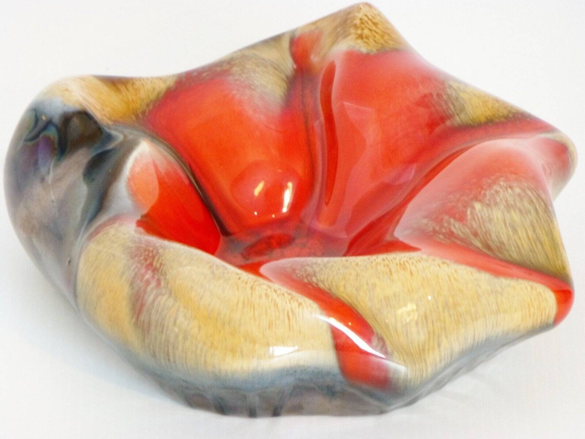 Meteor ashtray Vallauris ceramic vintage flames 1960s