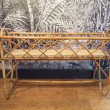 Vintage rattan planter