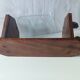 Vintage Art Deco magazine rack wood glass engraved storage furniture