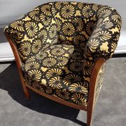 Armchair barrel Art Deco velvet Daisy spirit boudoir dandy