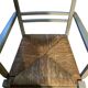Wooden straw armchair