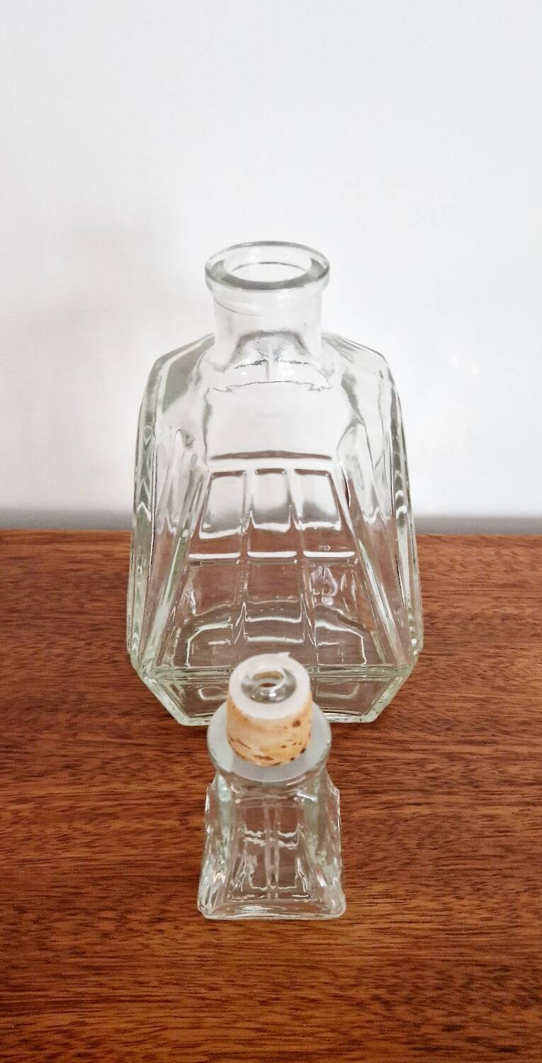 Art deco style glass carafe