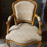 Armchair Louis XV head of wolf