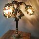 Art deco lamp, bunches of grapes in Murano glass, bronze base