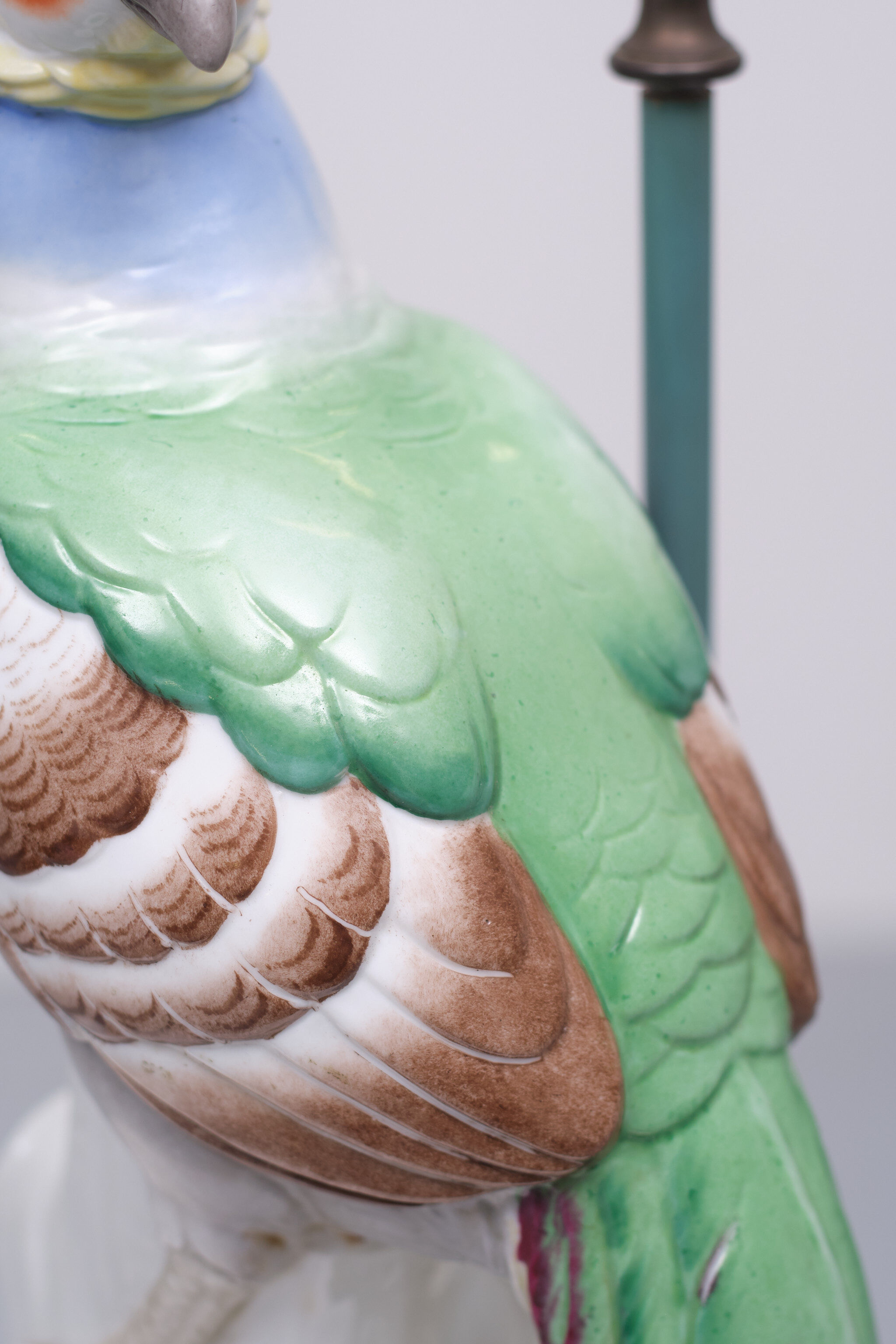 Porcelain Pheasant Table Lamp Germany 1950s