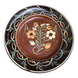 Alsatian decorative hollow dish, handmade pottery, Henri Siegfried, vintage