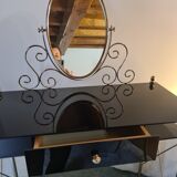 Dressing table and bedside table gold and black