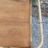 wheeled wicker dessert trolley, console, vintage