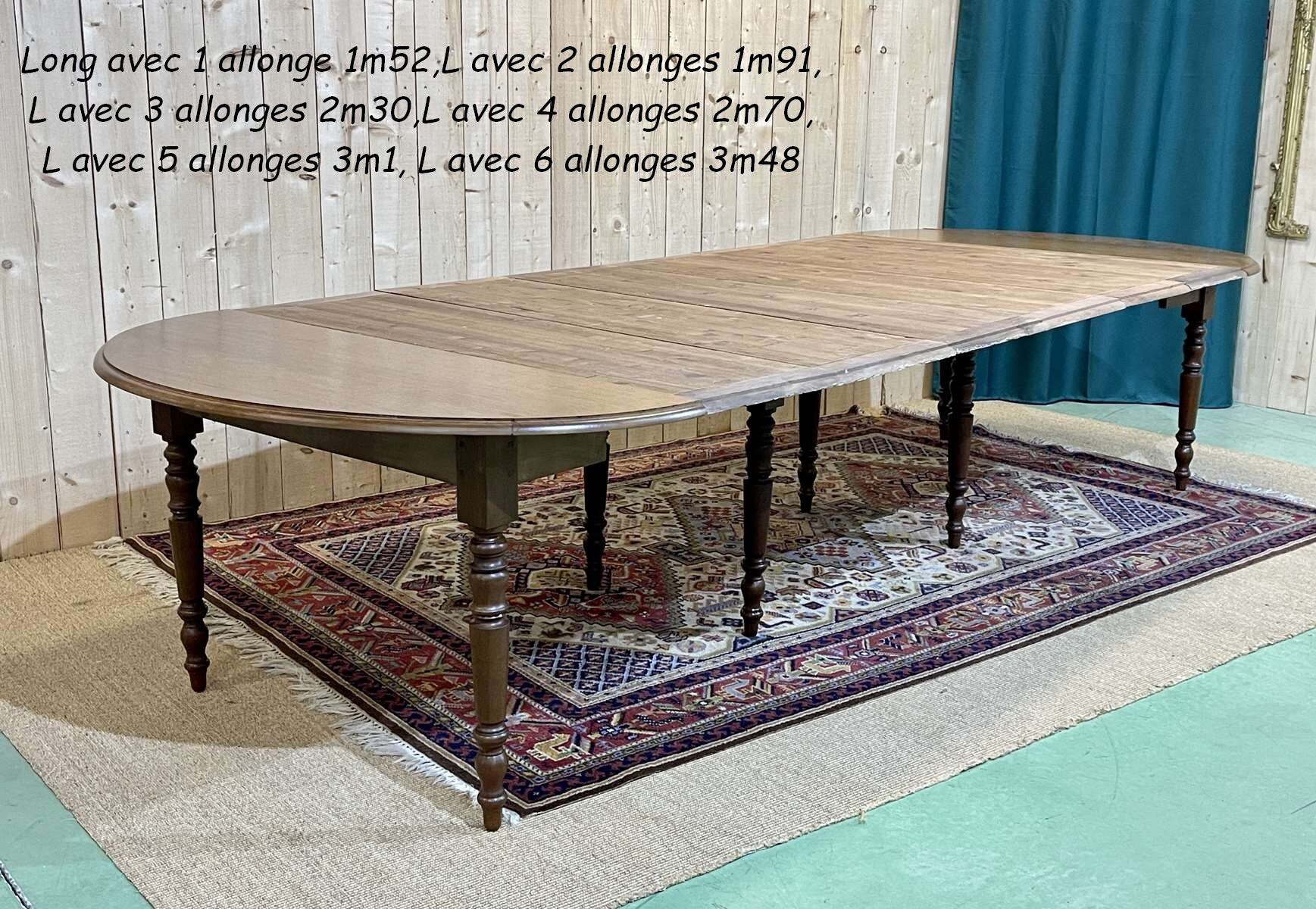 Louis Philippe style 8-foot mahogany table, beautifully made in the 1970s
